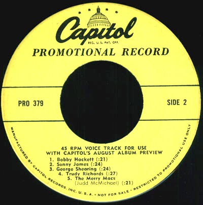 Capitol Records Artists LP Promos