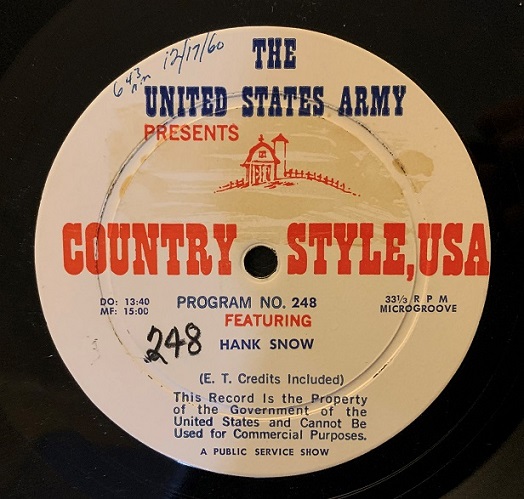 U.S. Army Country Style USA Radio Spots (1960)