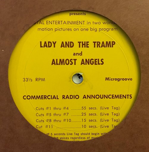 Walt Disney's Lady & The Tramp / Almost Angels (1962) 