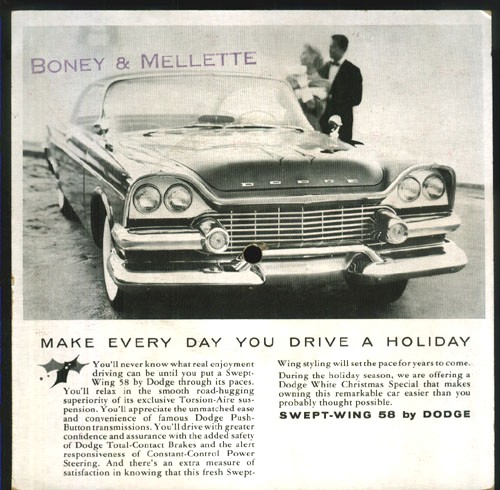 MOPAR 1958 Dodge Swept-Wing Flexi Car Sales Promo!